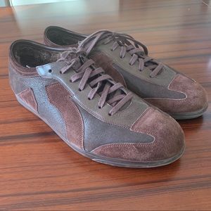 Men’s Salvatore Ferragamo fur lined sneakers